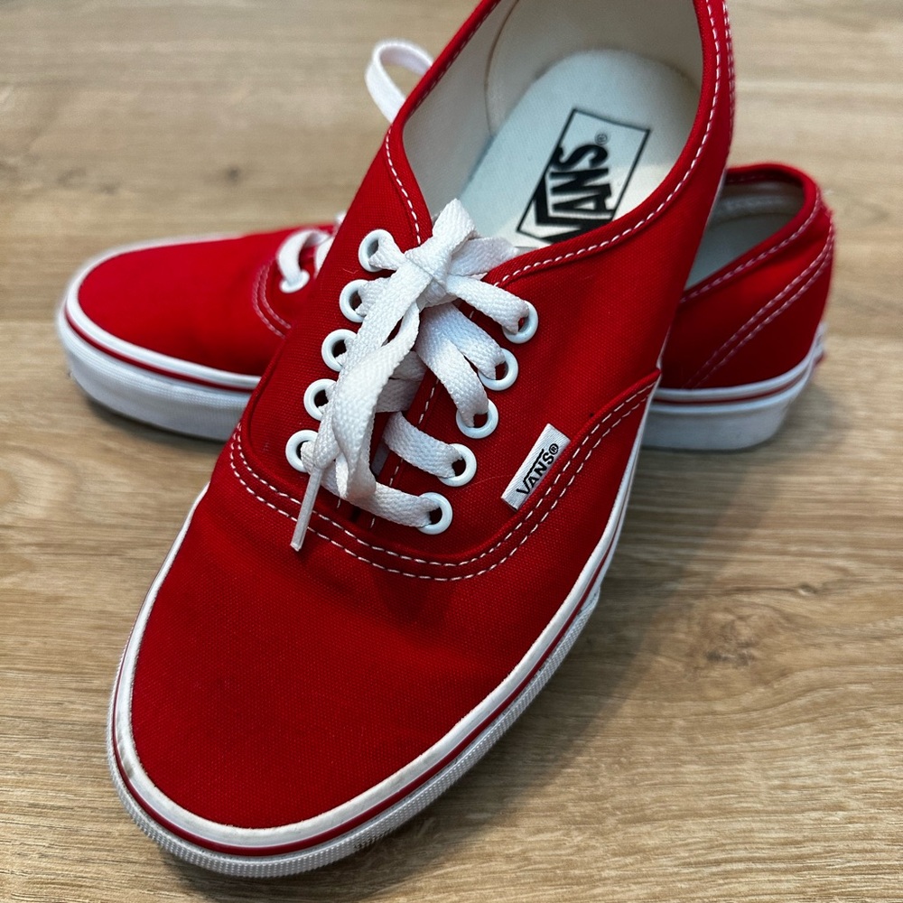 Vans Bold Red Canvas Shoes